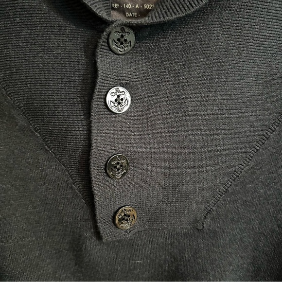 All Saints Men's Spun Funnel Sweater, Size L, Navy Blue - Picture 5 of 9